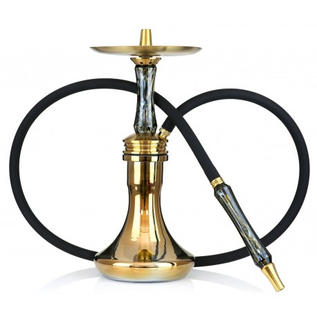 Ocean  Hookah - Kaif Small - Gold Onyx/Gold Chrome