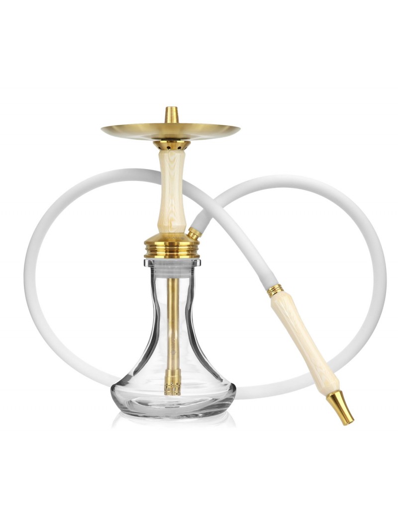 Ocean  Hookah - Kaif Small - Gold/White Wood/Chrome